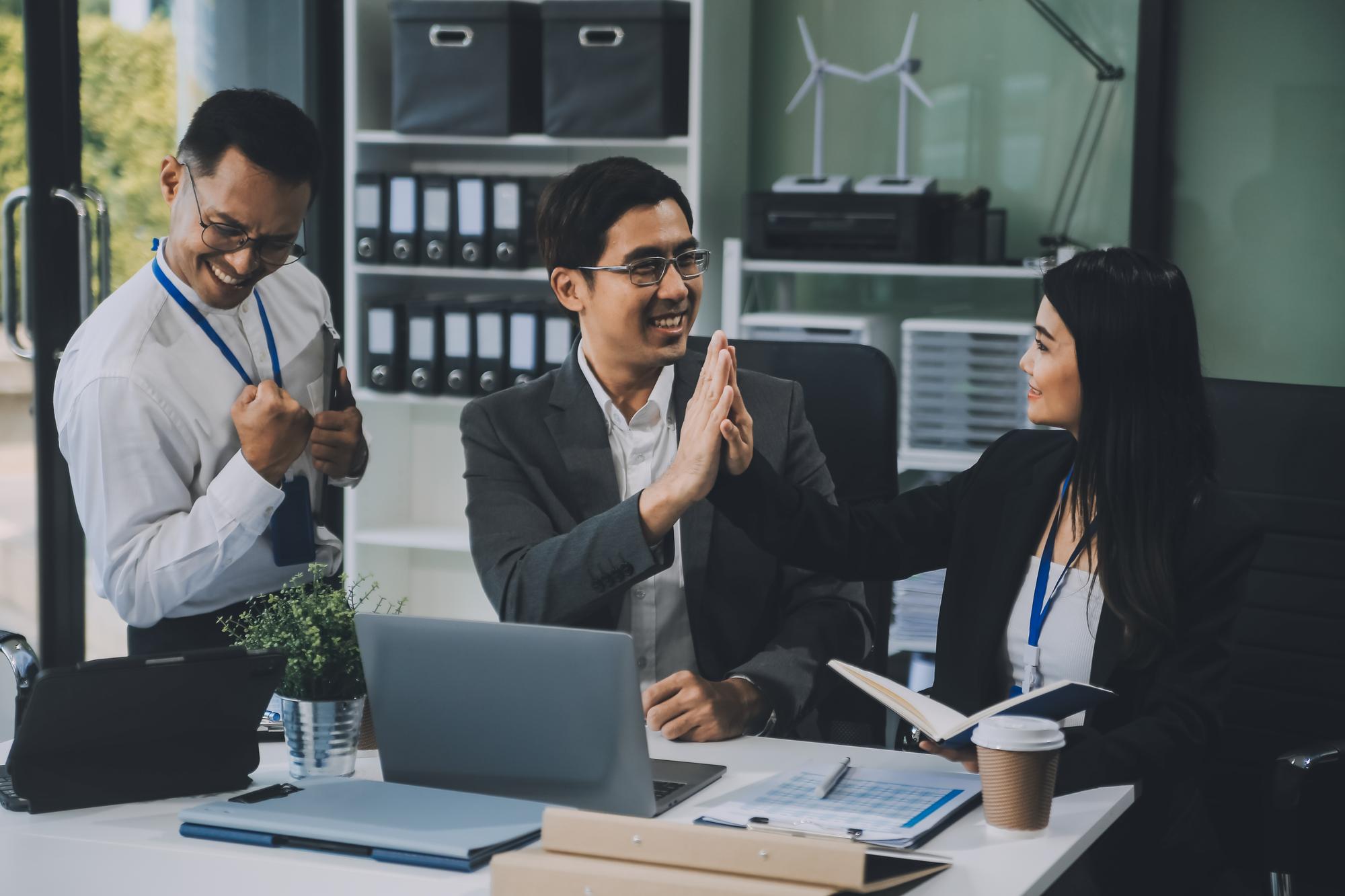 Advanced IT infrastructure and cloud computing services display for corporate clients