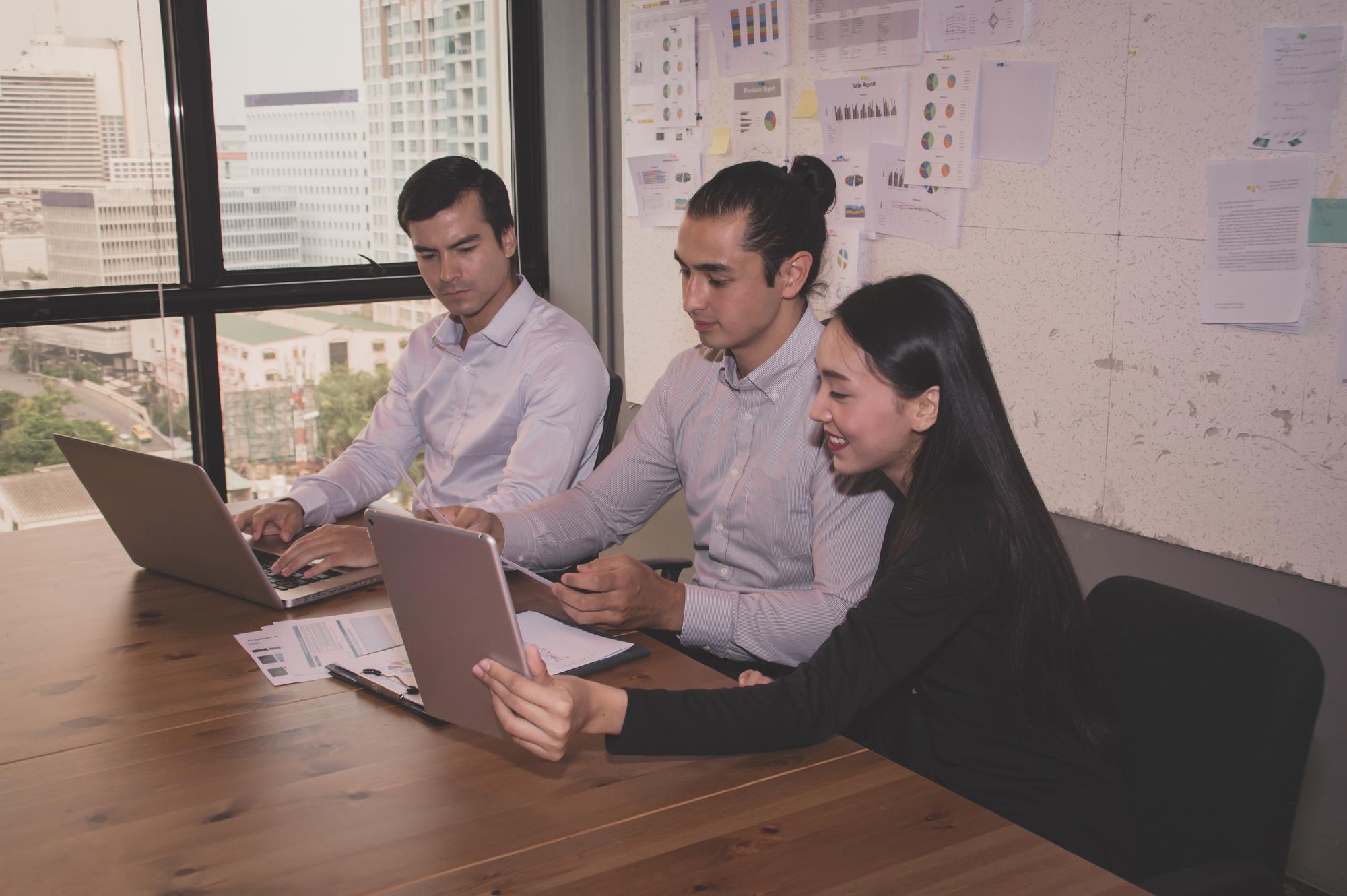 Digital marketing campaign results showing analytics dashboard and performance metrics